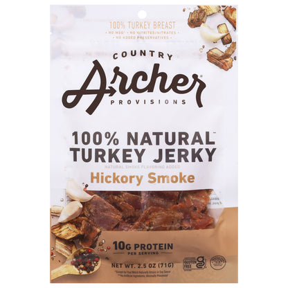 Country Archer 100% Natural Hickory Smoke Turkey Jerky 2.5 oz