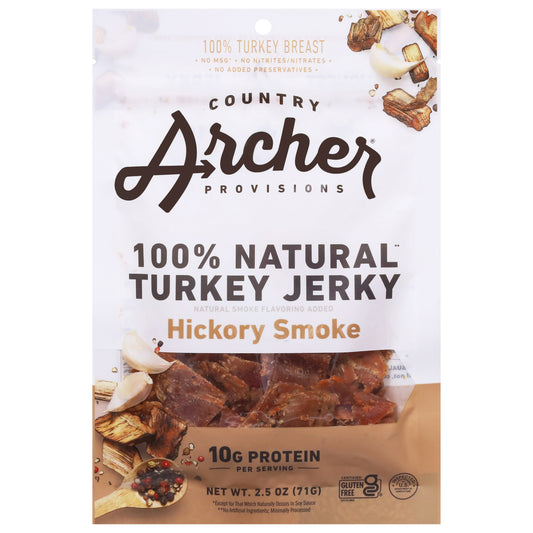 Country Archer 100% Natural Hickory Smoke Turkey Jerky 2.5 oz