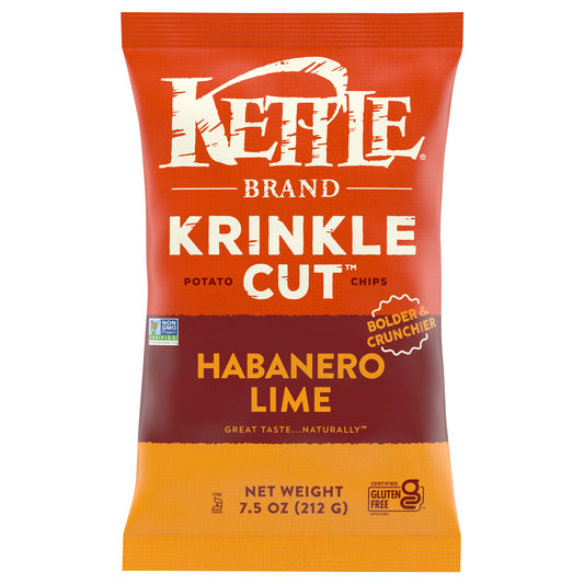 Kettle Krinkle Cut Habanero Lime Potato Chips 7.5 oz