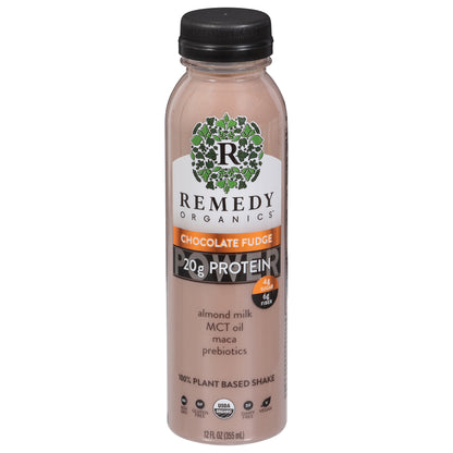 Remedy Organics 100% Plant Based Chocolate Fudge Shake 12 fl oz