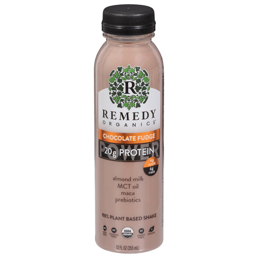Remedy Organics 100% Plant Based Chocolate Fudge Shake 12 fl oz
