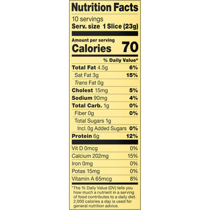 Alpine Lace® Sliced 25% Reduced Fat Swiss Cheese, 8 oz