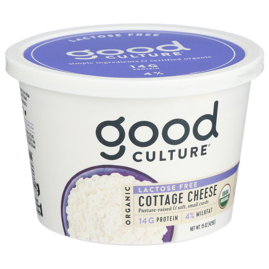 Good Culture, Organic Cottage Cheese Lactose Free, 15 Oz