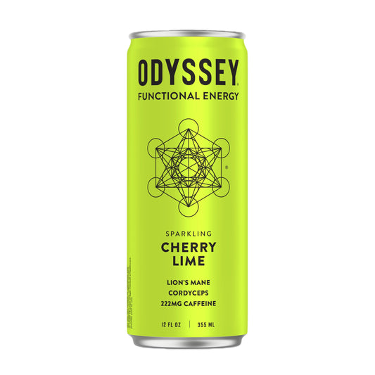 Odyssey, Functional Energy Drink Sparkling Cherry Lime, 12 Fl Oz