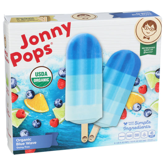 Jonny Pops, Organic Blue Wave Frozen Bars, 14.8 Fl Oz