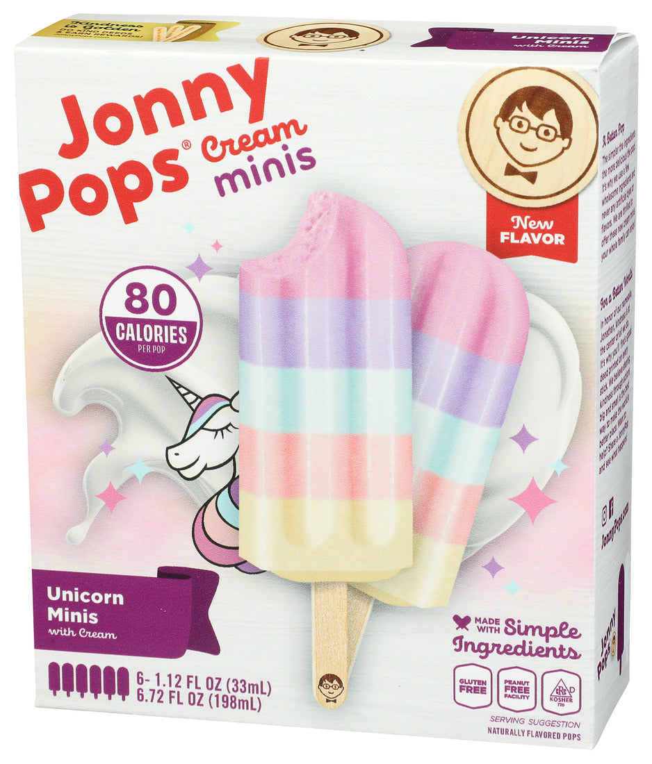 Jonny Pops, Ice Pops Unicorn Cream Minis 6/1.12 Fl Oz