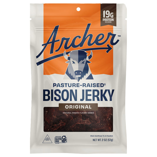 Archer, Bison Jerky Pasture-raised Original, 2 Oz
