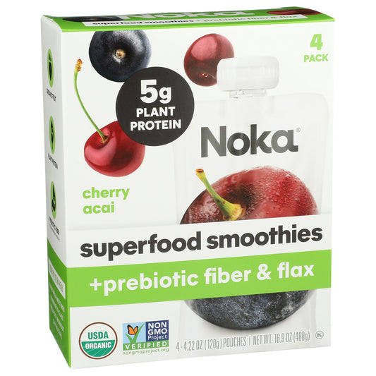 Noka, Organic Superfood Smoothie Cherry Acai, 4.22 Oz