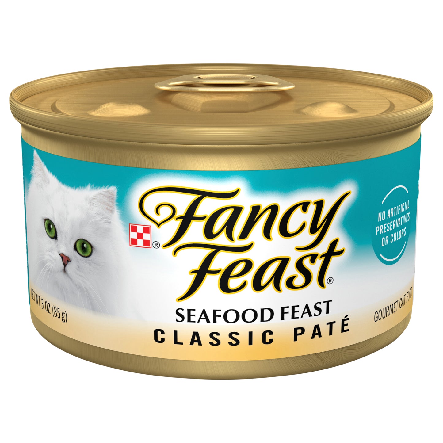 Purina Fancy Feast Seafood Feast Classic Grain Free Wet Cat Food Pate - 3 oz. Can
