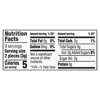 ECLIPSE Peppermint Sugar Free Chewing Gum, Single Pack, 18 Piece