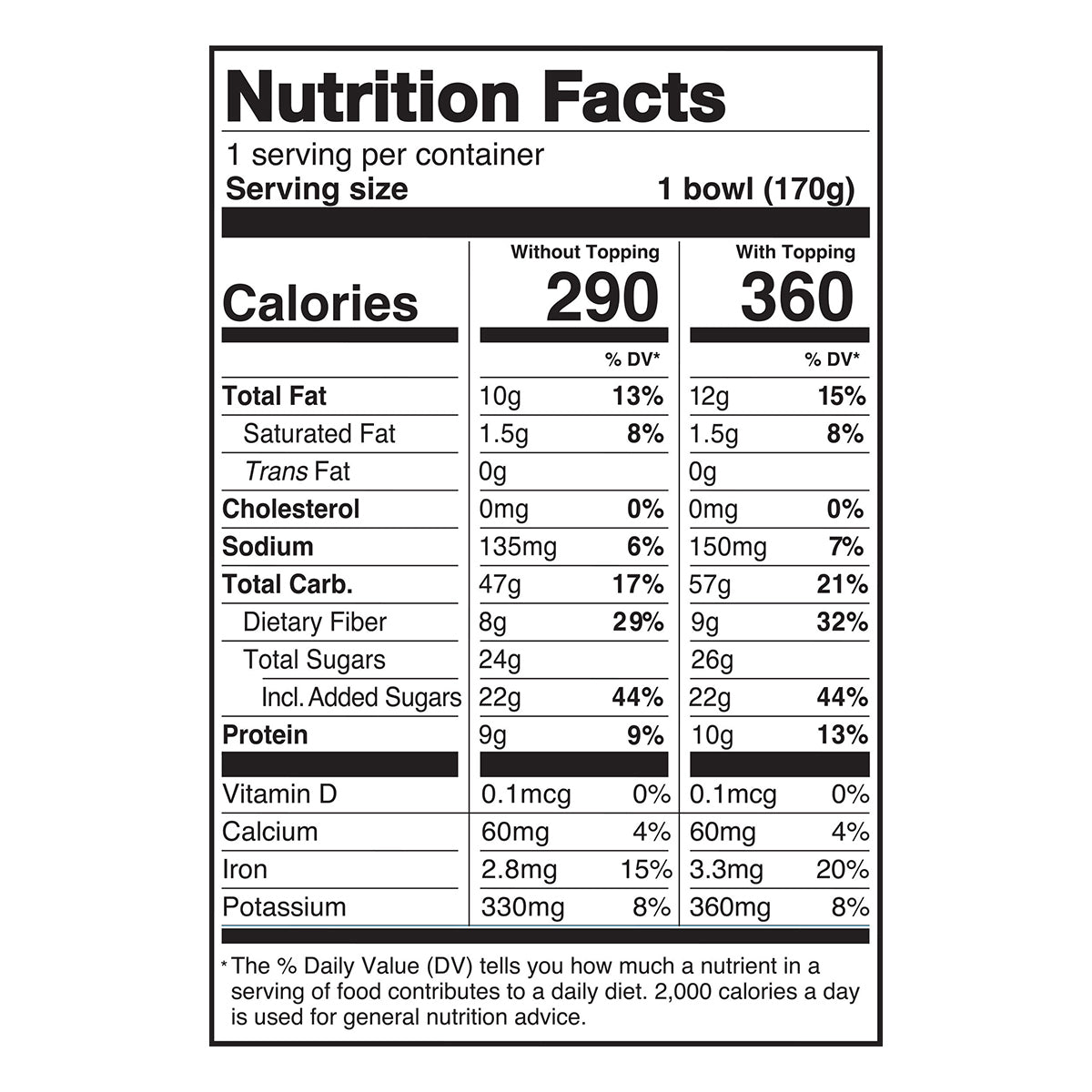 Pitaya Foods Organic Premium Protein Chocolate/Banana/Sunflower Butter Smoothie Bowl 6 oz