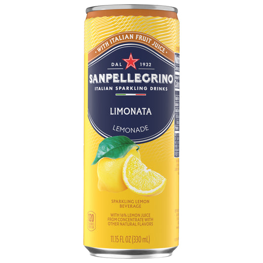 Sanpellegrino Italian Sparkling Drink Limonata, Sparkling Lemon Beverage Can