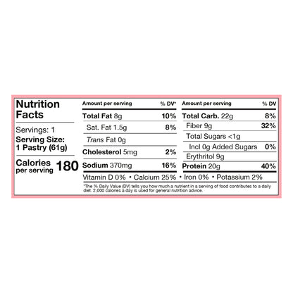 Protein Pastry - Strawberry, 2.2 oz Pastry