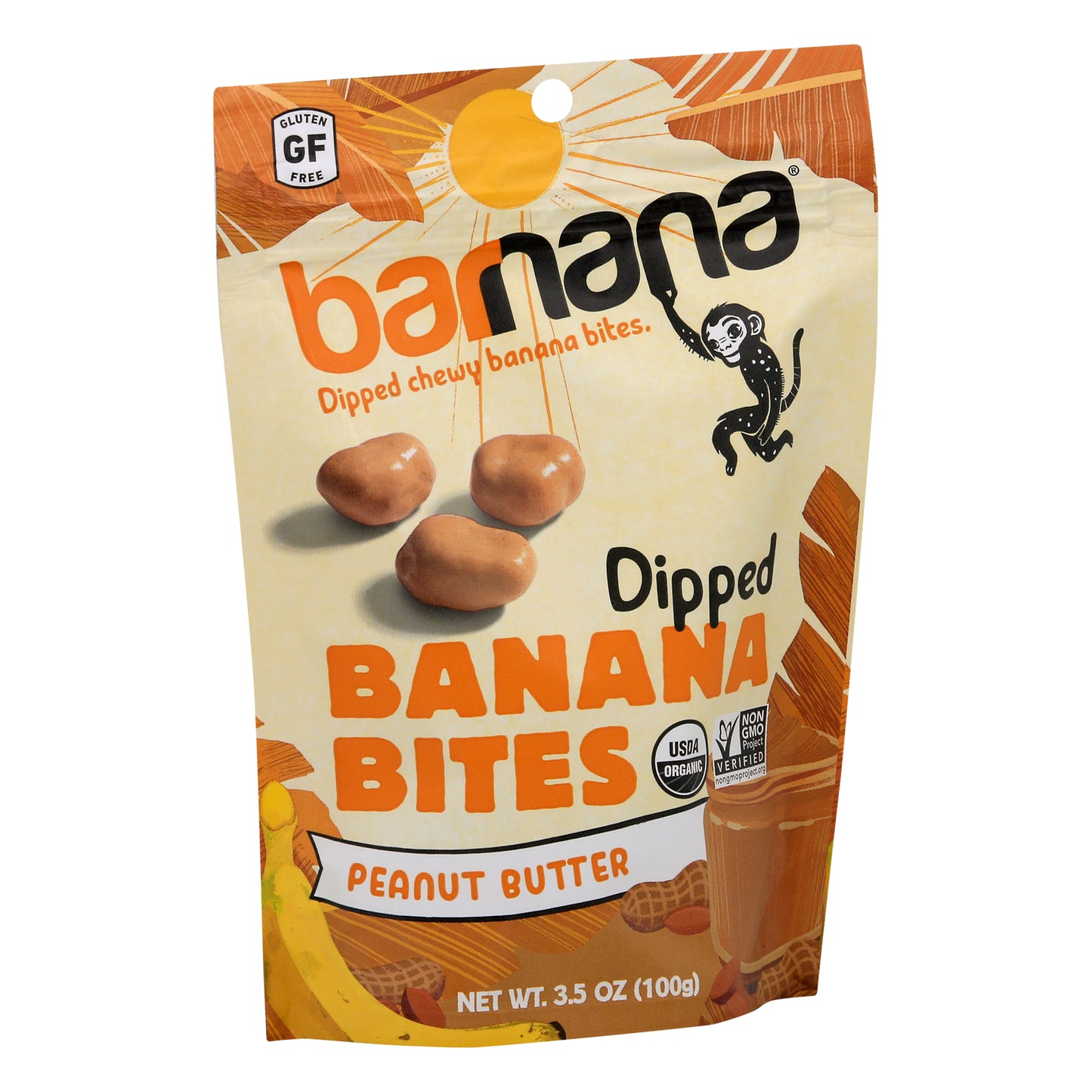 barnana Organic Chewy Dipped Peanut Butter Banana Bites 3.5 oz