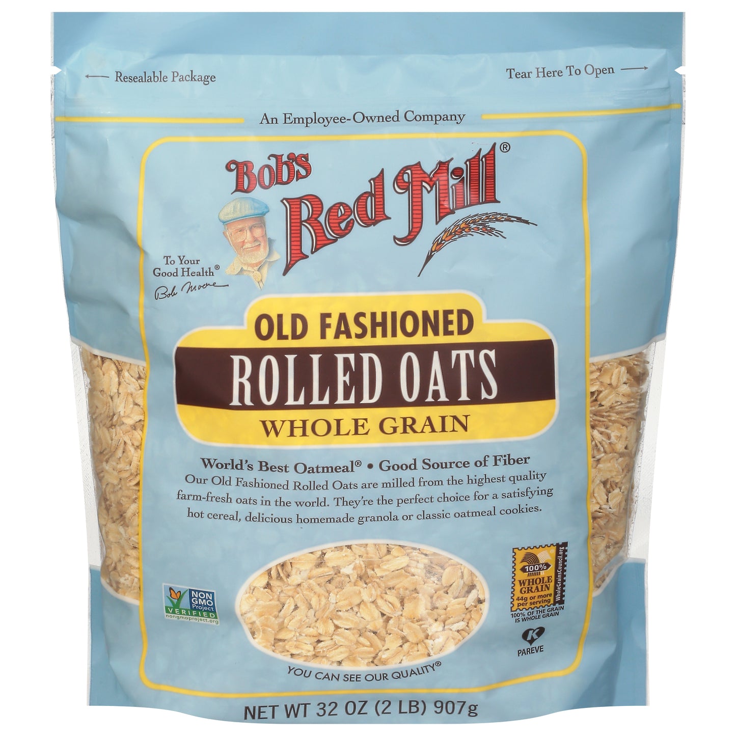 Bob's Red Mill Whole Grain Old Fashioned Rolled Oats 32 oz