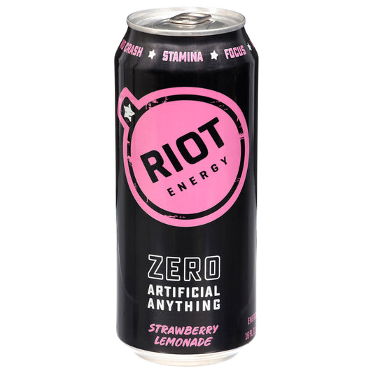 Riot Energy Zero Strawberry Lemonade Energy Drink 16 fl oz