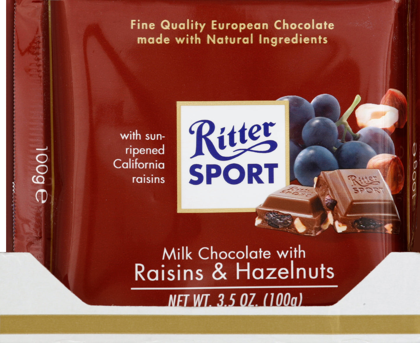 Ritter Sport RITTER SPORT RAISIN/HZLNT CHOC D 12 CT