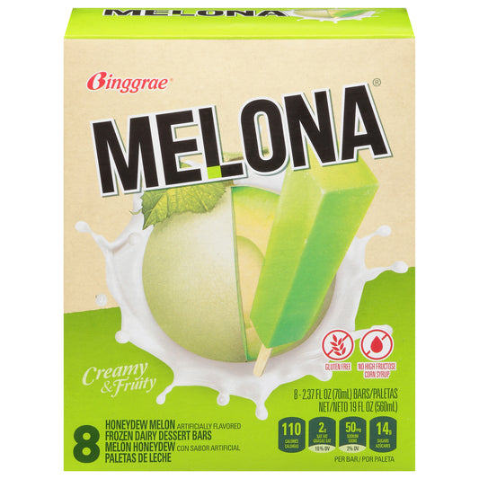 Melona Honeydew Melon Dessert Bars 8 - 2.37 fl oz Bars