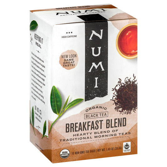 Numi Organic Tea Bags Breakfast Blend Black Tea Bags 18 ea