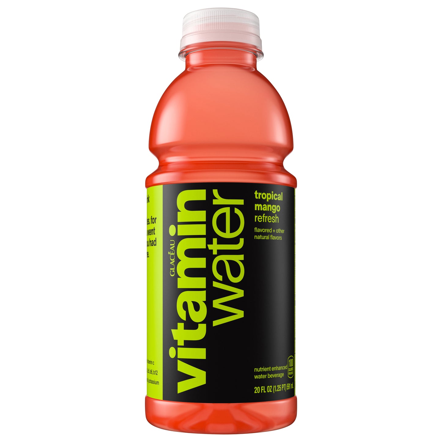 vitaminwater refresh electrolyte enhanced water w/ vitamins, tropical mango drink, 20 fl oz