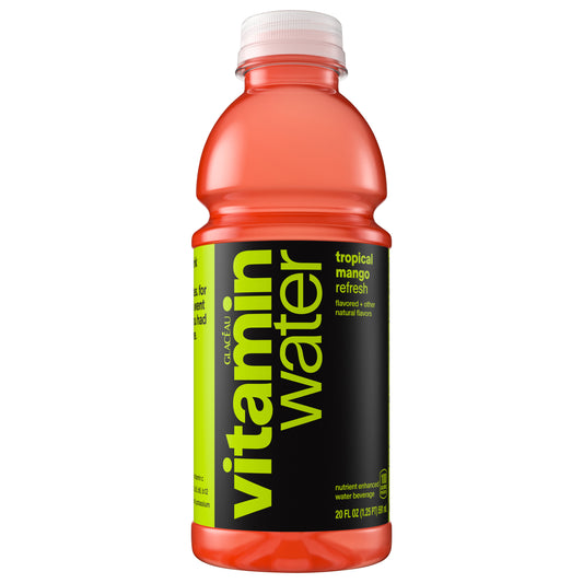 vitaminwater refresh electrolyte enhanced water w/ vitamins, tropical mango drink, 20 fl oz
