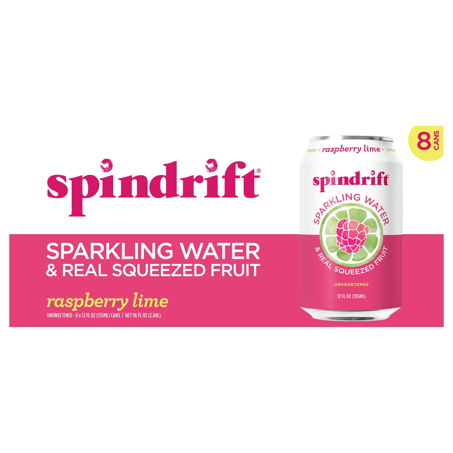 12oz. Raspberry Lime Sparkling Water 8pk