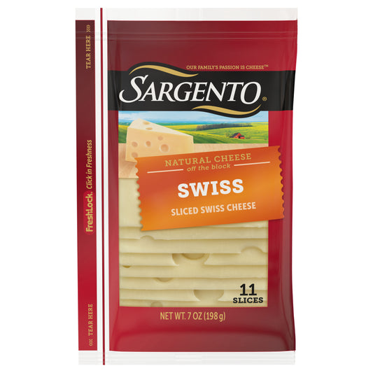 Sargento® Sliced Swiss Natural Cheese, 11 slices