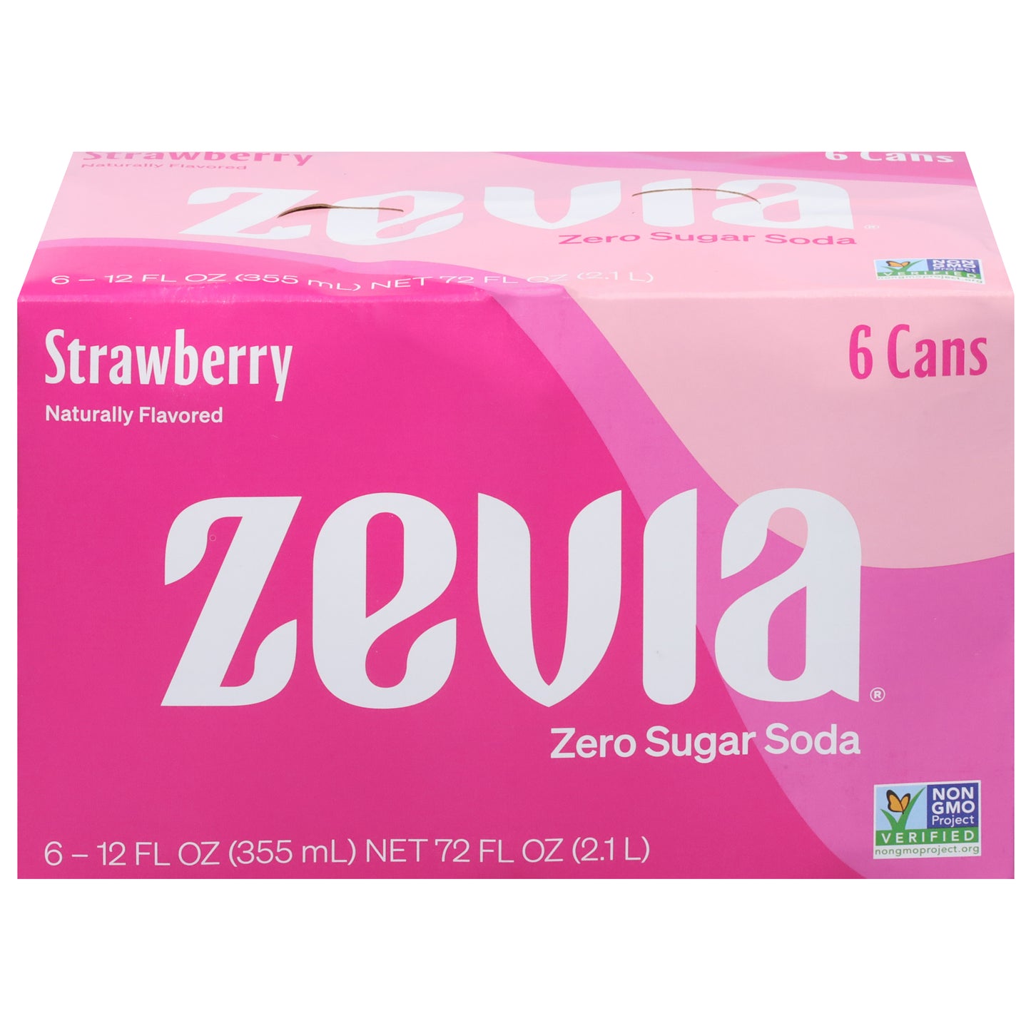 Zevia Zero Sugar Strawberry Soda 6 - 12 fl oz Cans