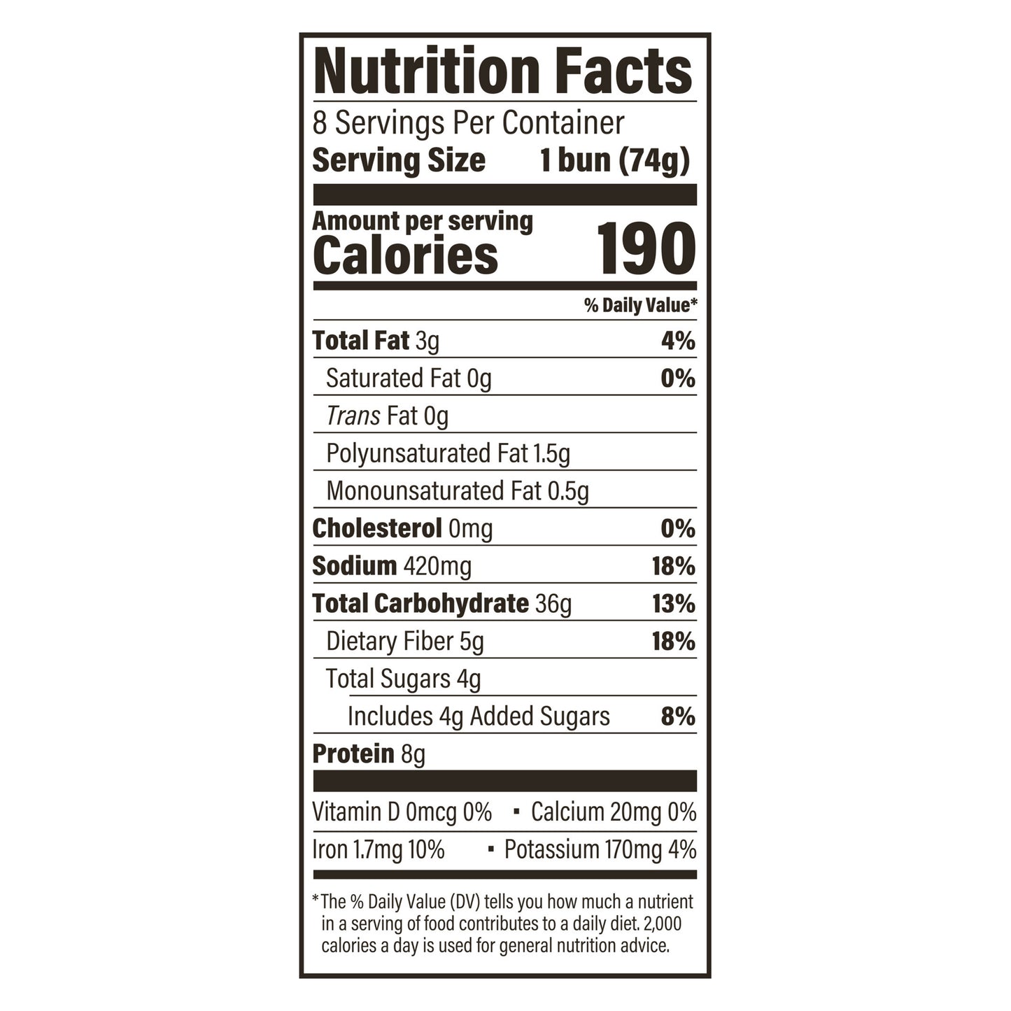Oroweat Whole Wheat Buns, 8 count, 21 oz