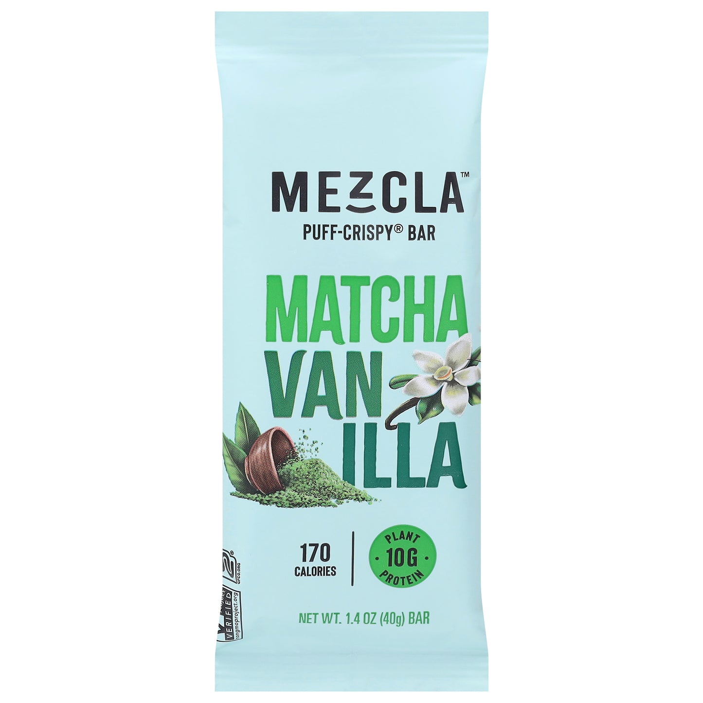 Mezcla Matcha Vanilla Puff-Crispy Bar 1.4 oz