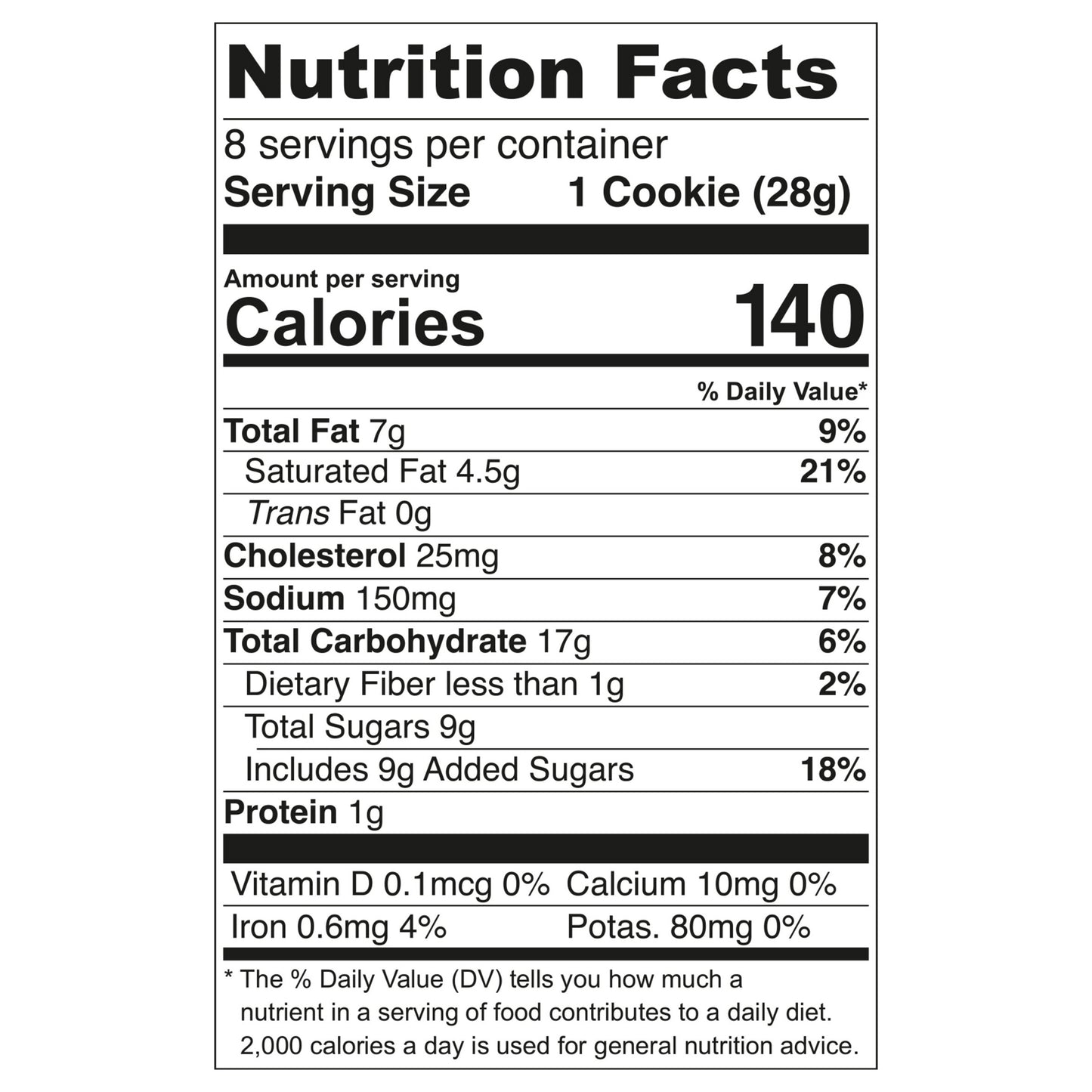 Tate's Bake Shop Soft Baked Cookies, Dark Chocolate Chunk, 8 oz