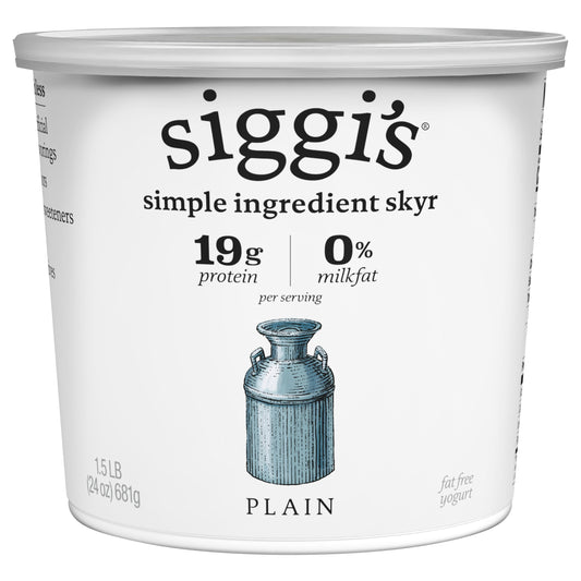 siggi’s Icelandic Skyr Nonfat Yogurt, Plain, 24 oz.