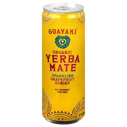 Guayaki Organic Sparkling Grapefruit Ginger Yerba Mate 12 oz