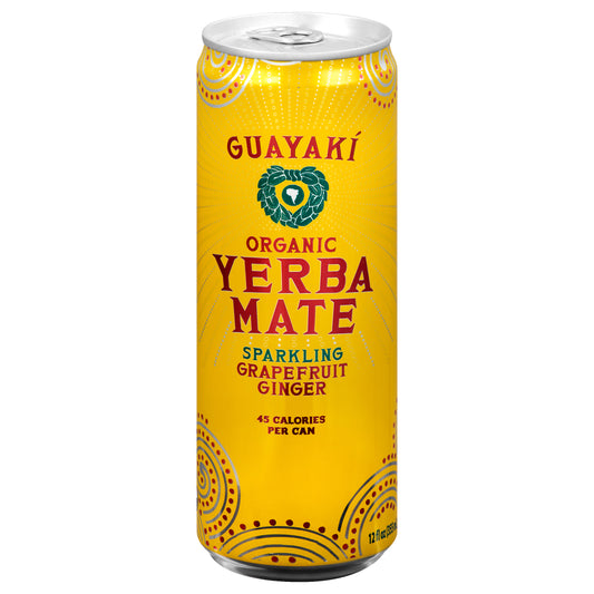 Guayaki Organic Sparkling Grapefruit Ginger Yerba Mate 12 oz