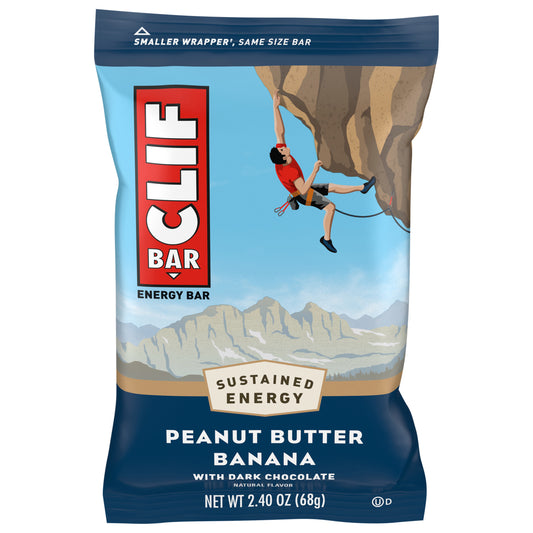CLIF BAR - Peanut Butter Banana with Dark Chocolate Flavor - Made with Organic Oats - Energy Bars - Non-GMO - Plant Based Protein Bars (1 Count)