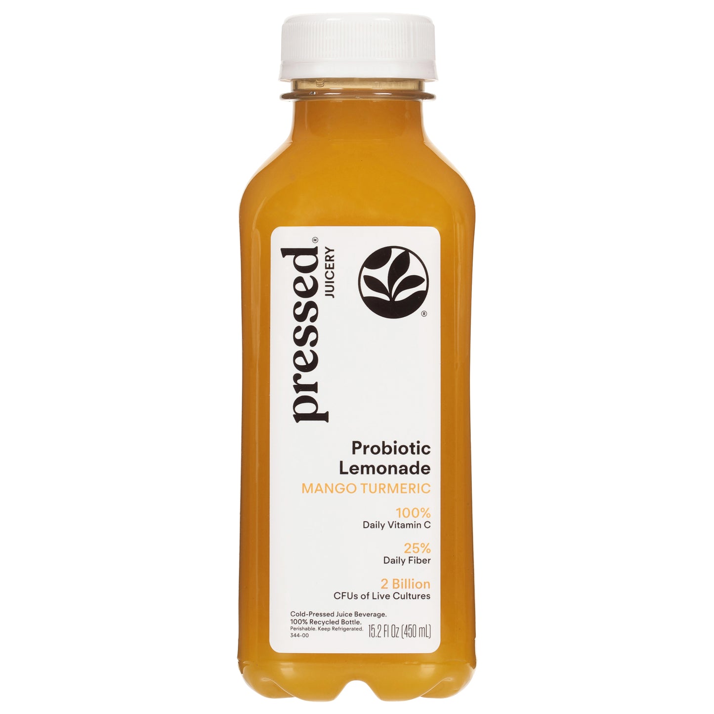 Pressed Juicery Mango Turmeric Probiotic Lemonade 15.2 fl oz