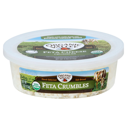 Organic Valley, Feta Cheese Crumbles,  4 Oz