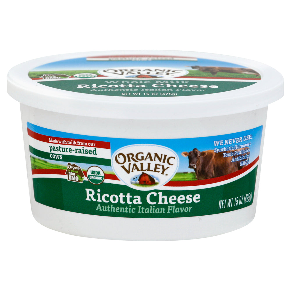 Organic Valley, Ricotta Cheese Authentic Italian Flavor, 15 Oz