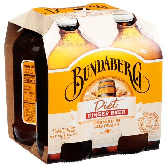 Bundaberg Diet Ginger Beer 4 - 12.7 fl oz Bottles