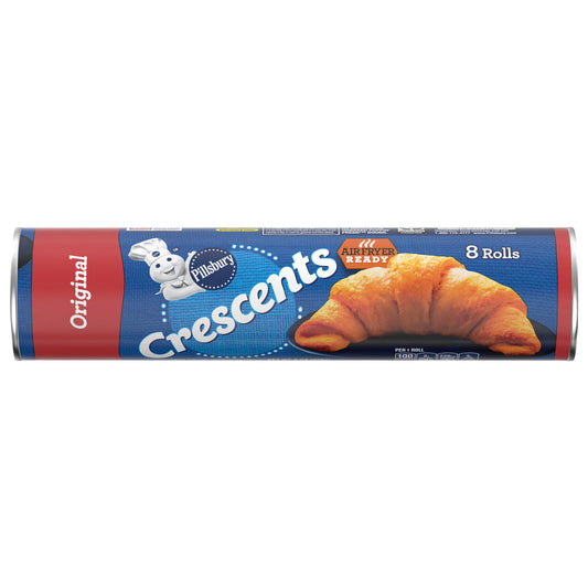 Pillsbury Crescent Rolls, Original Refrigerated Canned Pastry Dough, 8 Rolls, 8 oz