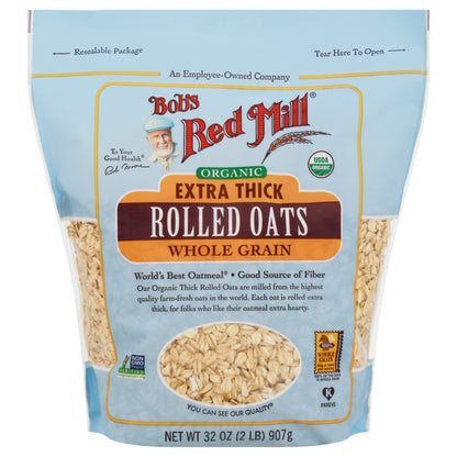 Bob's Red Mill Organic Extra Thick Whole Grain Rolled Oats 32 oz