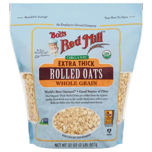 Bob's Red Mill Organic Extra Thick Whole Grain Rolled Oats 32 oz