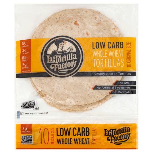 La Tortilla Factory Tortillas 10 ea - Low Carb Whole Wheat