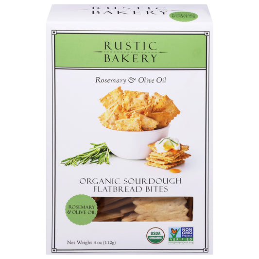 Rustic Bakery Organic Sourdough Rosemary & Olive Oil Flatbread Bites 4 oz