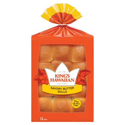 King's Hawaiian Savory Butter Rolls 12 ea