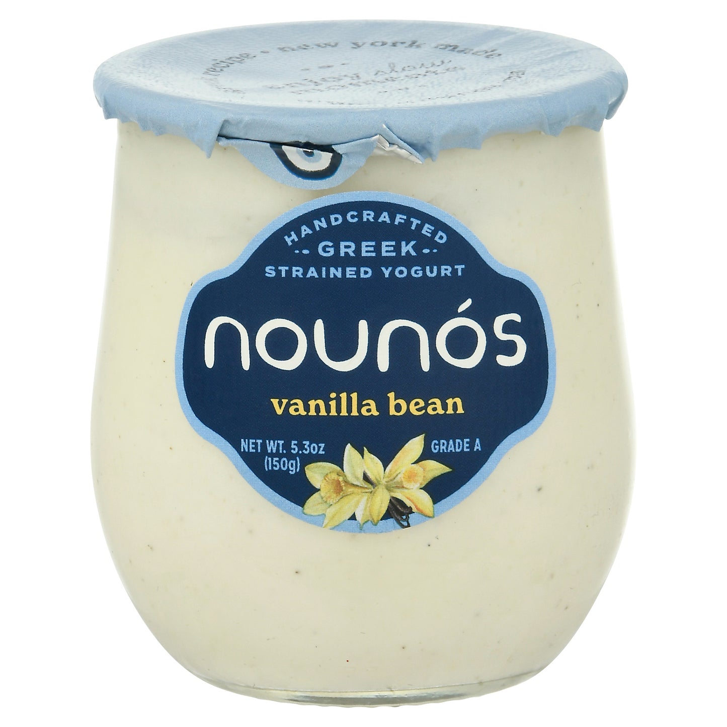 Nounos Strained Greek Vanilla Bean Yogurt 5.3 oz