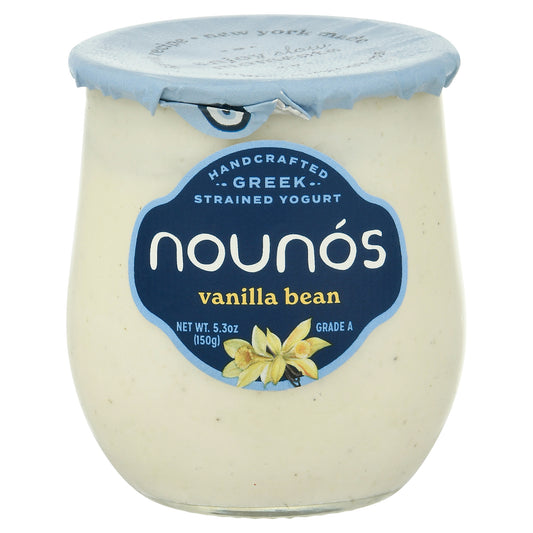 Nounos Strained Greek Vanilla Bean Yogurt 5.3 oz