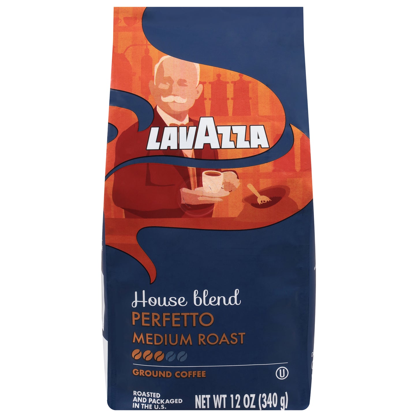 Lavazza Ground Medium Roast House Blend Perfetto Coffee 12 oz