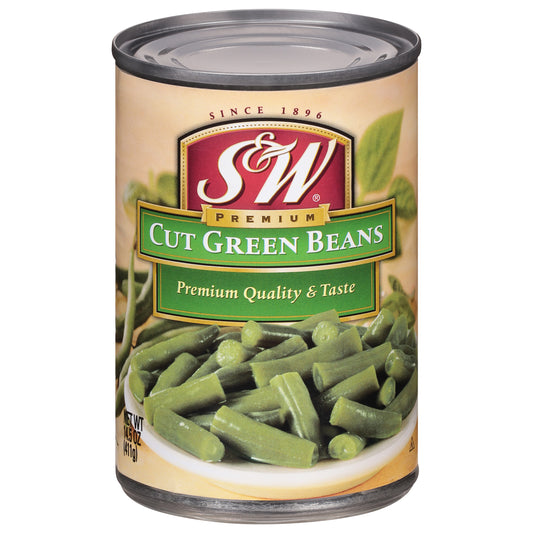 S&W Premium Cut Green Beans 14.5 oz