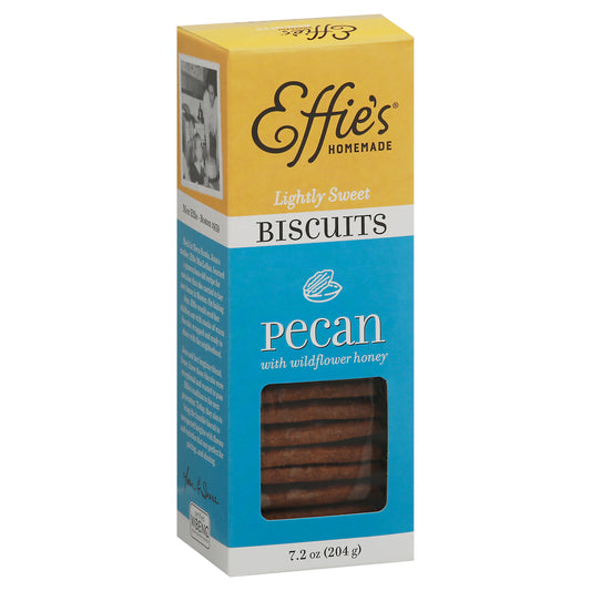 Effie's Homemade Lightly Sweet Pecan With Wildflower Honey Biscuits 7.2 oz Box